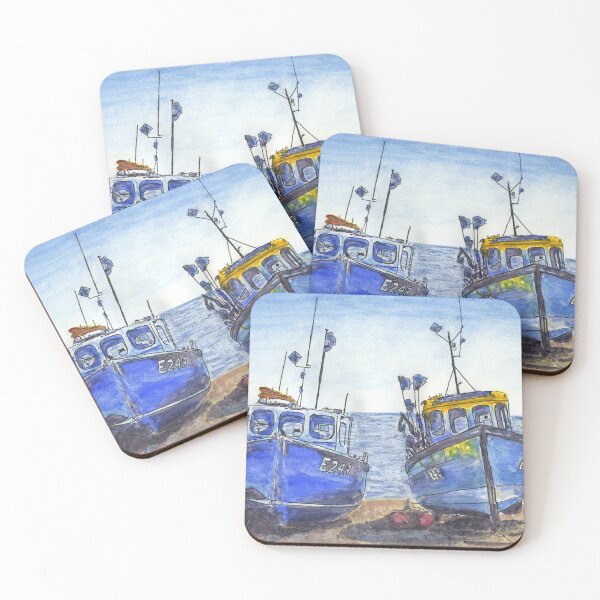 Item preview, Two Blue Fishing Boats designed and sold by LymphomaLass.