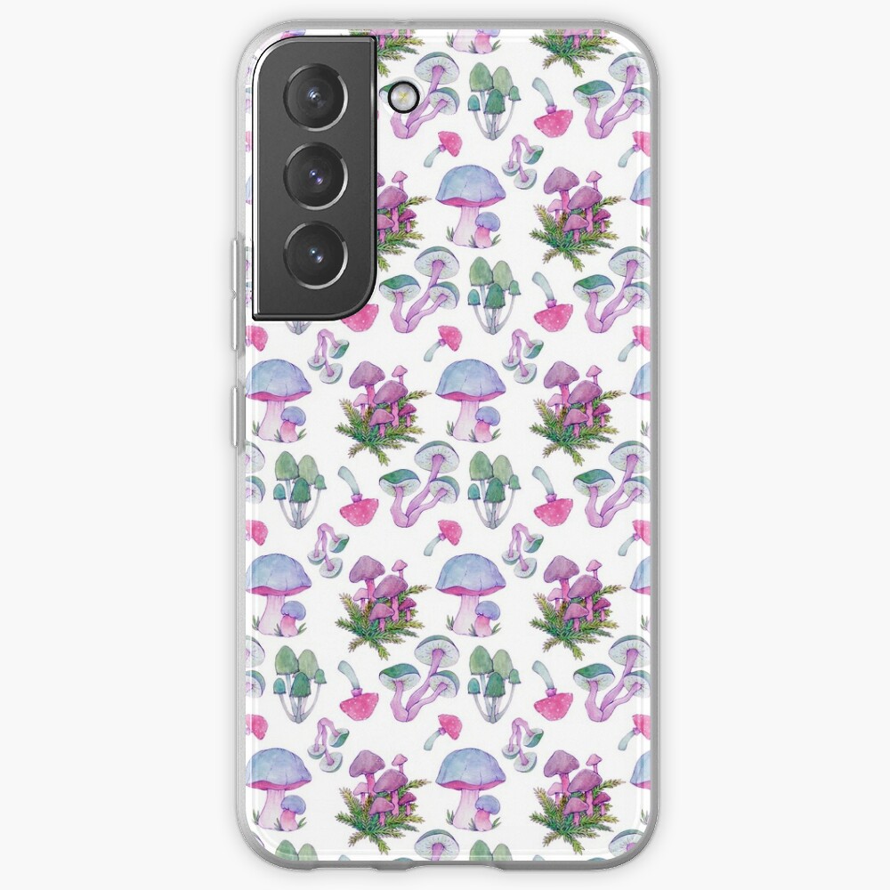 Discover Whimsical Bright Watercolor Mushroom Design | Samsung Galaxy Phone Case