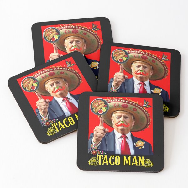 Item preview, TACO MAN Anti-trump Save Democracy Satire Design designed and sold by EarthArtDesigns.