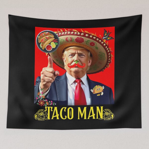 Item preview, TACO MAN Anti-trump Save Democracy Satire Design designed and sold by EarthArtDesigns.