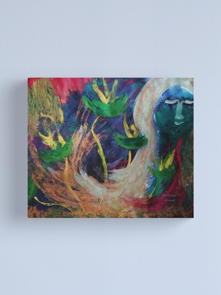 Thumbnail 1 of 3, Canvas Print, Being is art, original painting 62x42 Gouache designed and sold by Auszeitklang.