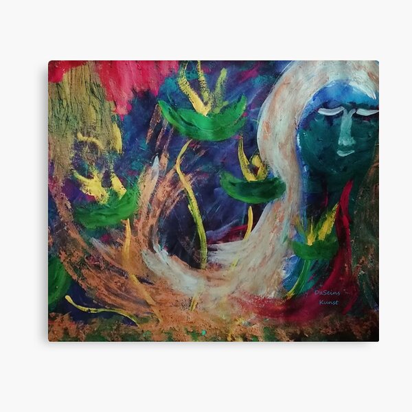Being is art, original painting 62x42 Gouache Canvas Print