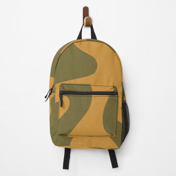Item preview, Mustard and Brown Camouflage Wavy Pattern designed and sold by Owcomm.