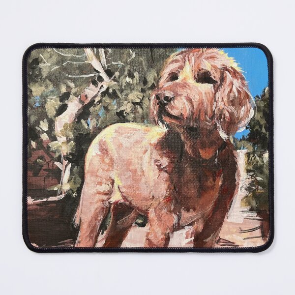 Item preview, Golden Labradoodle in Sunlight - Acrylic Dog Painting designed and sold by LunaSkye Illustration.