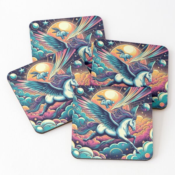 Item preview, winged horse and cute bunny designed and sold by Dogandesighn.