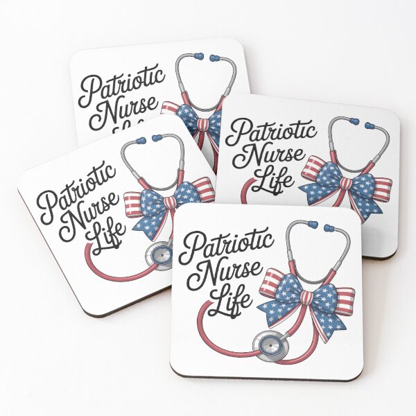 Item preview, Patriotic Nurse Life | USA Flag Bow Stethoscope Digital Art 2025 designed and sold by AnnDesignStudio.