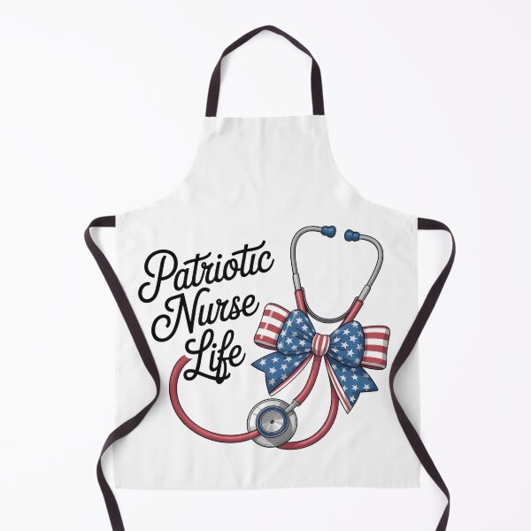 Item preview, Patriotic Nurse Life | USA Flag Bow Stethoscope Digital Art 2025 designed and sold by AnnDesignStudio.