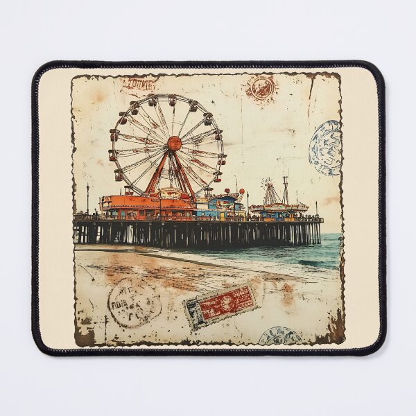 Item preview, Vintage Postcard of the Santa Monica Pier designed and sold by designt1shirts.