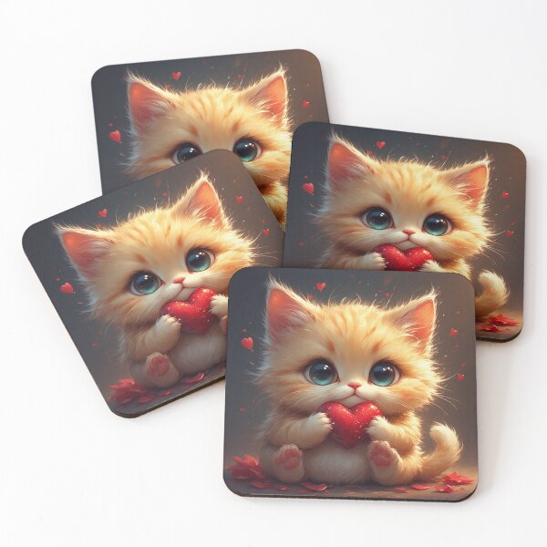 Item preview, Cute Cat Catch red heart ❤️ designed and sold by mostafa gebril  ⭐⭐⭐⭐⭐.