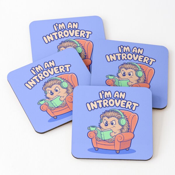 Item preview, Funny Cute Hedgehog Reading A Book, i am Introvert designed and sold by MonkiFlipp.