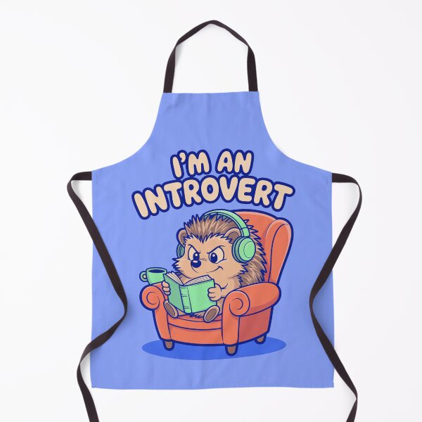 Item preview, Funny Cute Hedgehog Reading A Book, i am Introvert designed and sold by MonkiFlipp.