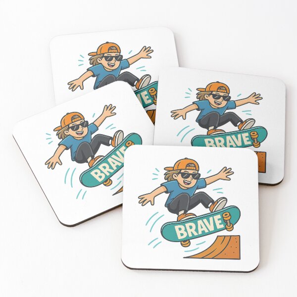 Item preview, Brave Skater Cartoon Ramp Art designed and sold by dessertcruzing.
