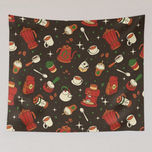 Item preview, I Heart Coffee Pattern by Tobe Fonseca designed and sold by Tobe Fonseca®.