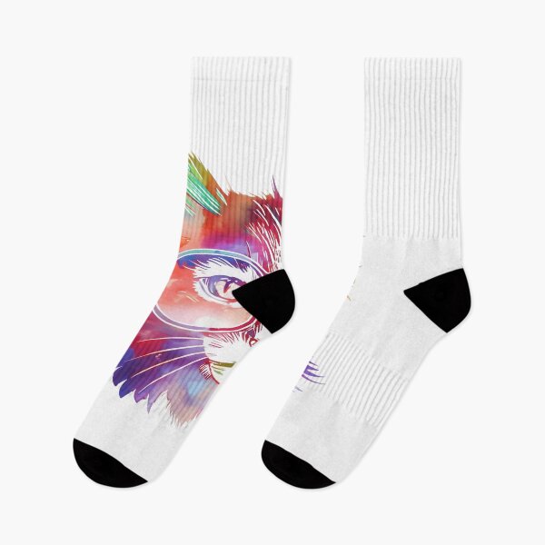 Item preview, psychedelic cat designed and sold by Cosmic Catnip Art.