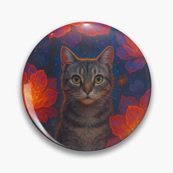 Item preview, Cat with Glowing Flowers designed and sold by RSRed.
