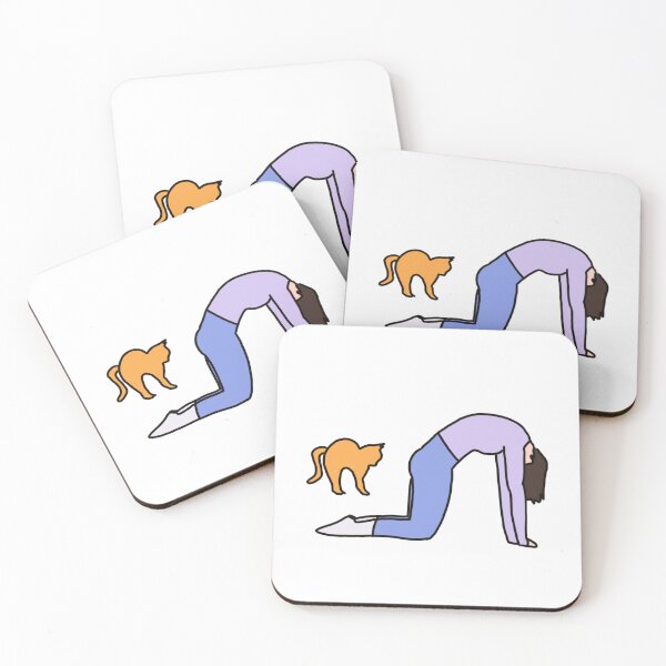 Item preview, Yoga pose with orange cat designed and sold by sammer-studio.