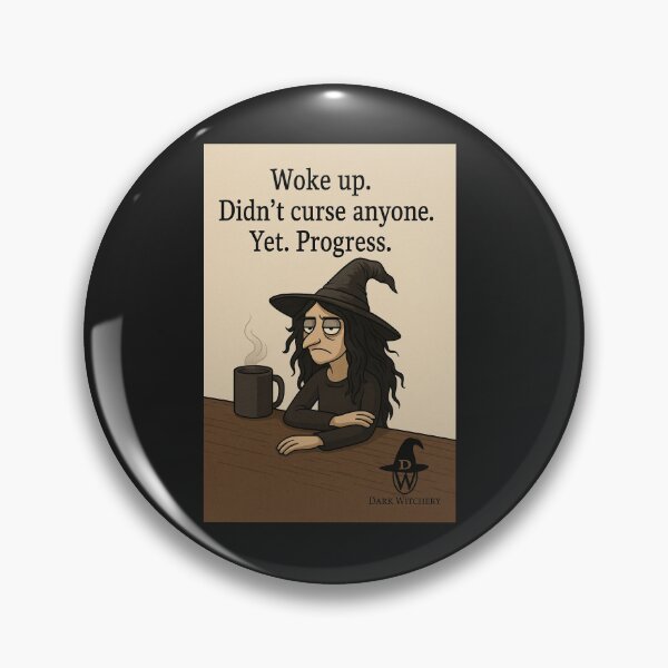 Item preview, Woke Up Witch - Funny Dark Coffee Quote designed and sold by Dark Witchery.
