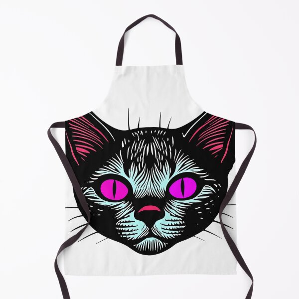 Item preview, psychedelic cat designed and sold by Cosmic Catnip Art.