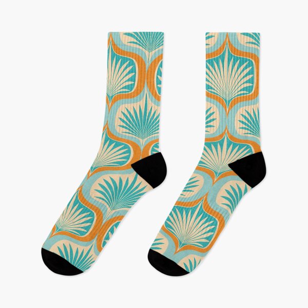 Item preview, Mid-century modern Palm Springs pattern. Geometric palm leaves design.  designed and sold by iclipart.