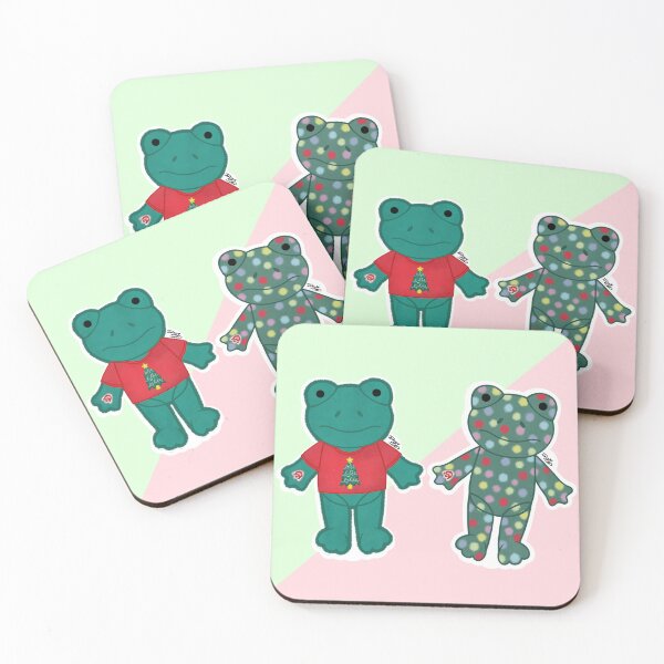Item preview, Build a Bear Christmas Tree Frog + Jolly Jumps Frog designed and sold by digidoodles.