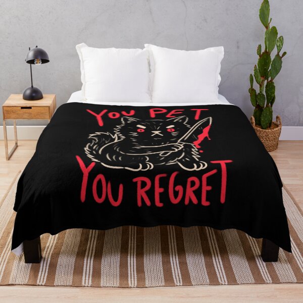 Item preview, You Pet You Regret Funny Dark Cat designed and sold by koalateess.