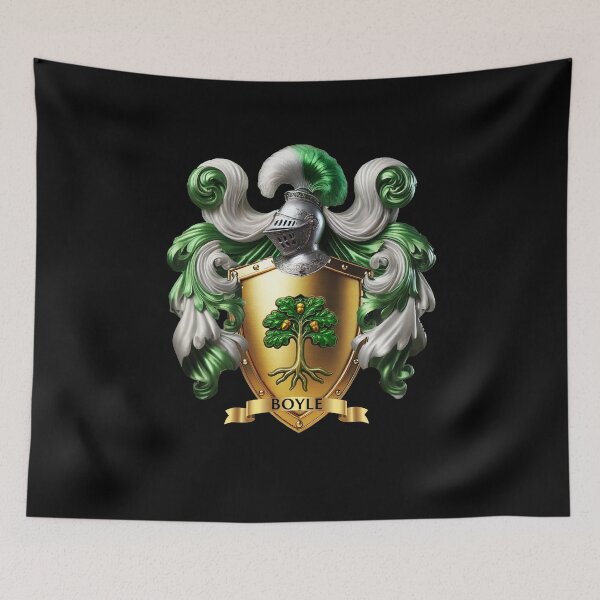 Item preview, Escudo de la familia Boyle: escudo dorado irlandés con roble designed and sold by Highlandkings.
