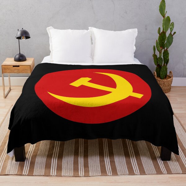 Item preview, Stylized Hammer and Sickle (Yellow + Red Circle) designed and sold by BubblePopRed.