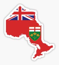 Ontario Flag Map Sticker
