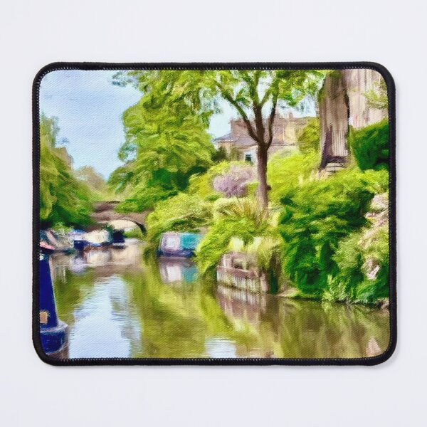 Item preview, A Peaceful English Waterway – Impressionist Canal Scene designed and sold by Pamela Storch.
