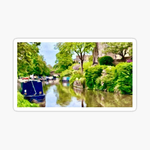 Item preview, A Peaceful English Waterway – Impressionist Canal Scene designed and sold by Pamela Storch.