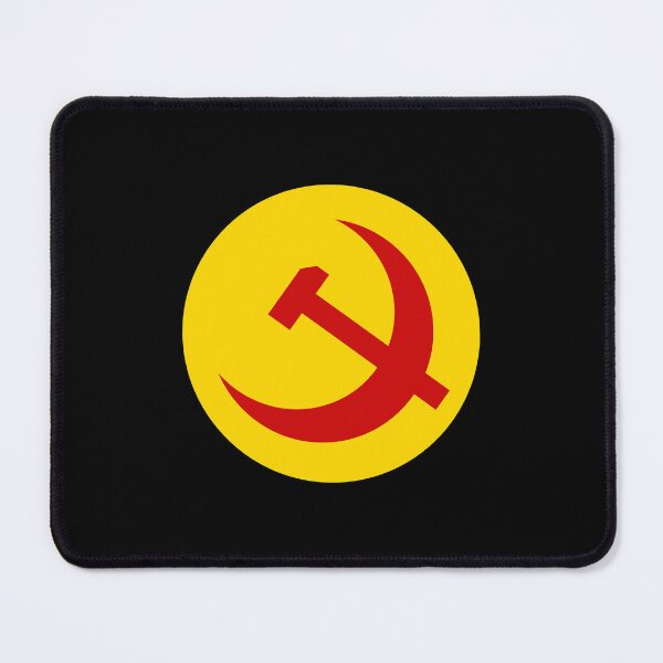 Item preview, Stylized Hammer and Sickle (Red + Yellow Circle) designed and sold by BubblePopRed.
