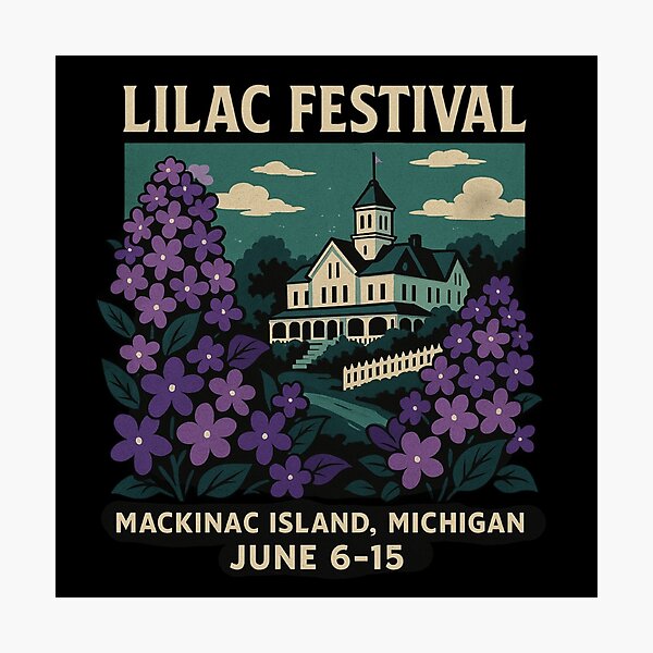 Item preview, Vintage Lilac Festival Mackinac Island Michigan designed and sold by Fantsy-world.