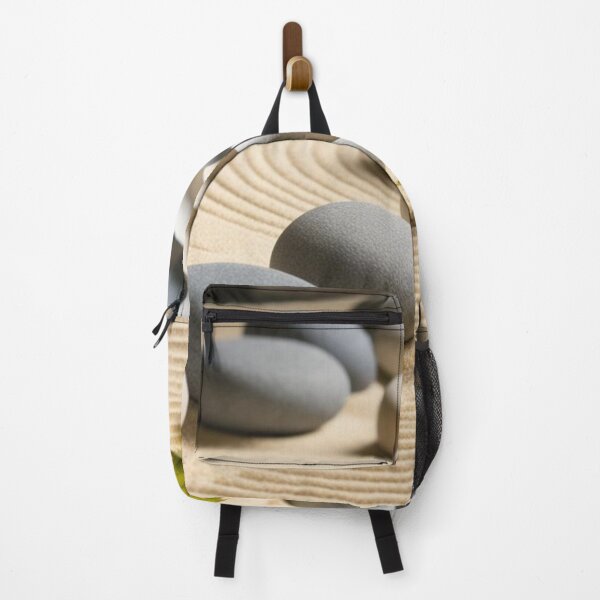 Item preview, Zen Garden Stones with Leaf – Peaceful Minimalist Design designed and sold by Wild Bloom Studio.