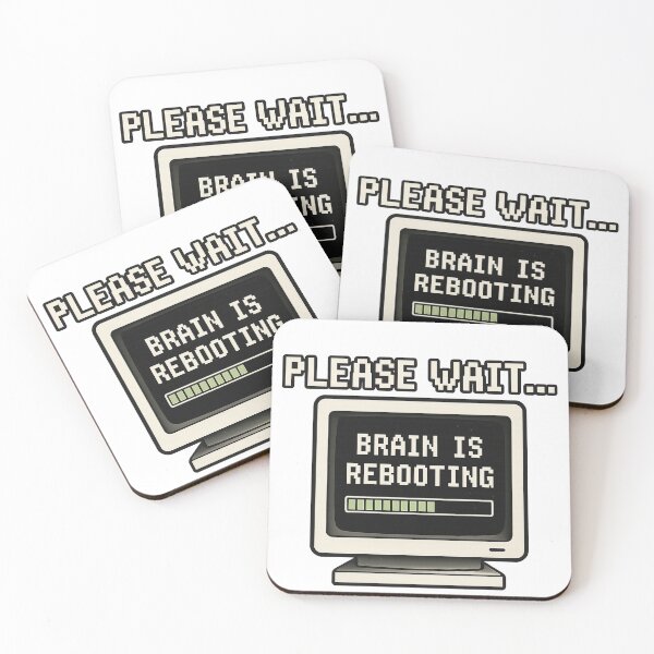 Item preview, Please Wait… Brain Is Rebooting – Retro PC Parody designed and sold by ⭐Anistore⭐.
