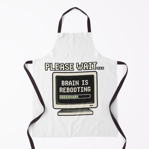 Item preview, Please Wait… Brain Is Rebooting – Retro PC Parody designed and sold by ⭐Anistore⭐.