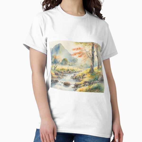 Item preview, River Meavy near Sheeps Tor4(watercolour + AI) designed and sold by artsmeow.