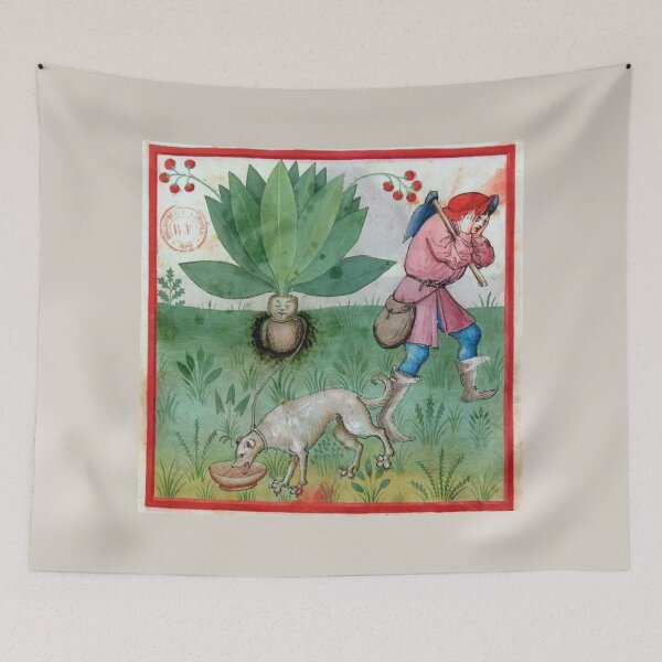 Item preview, "Gathering Mandrakes", medieval painting, 7th century AD designed and sold by PatronesKawai.