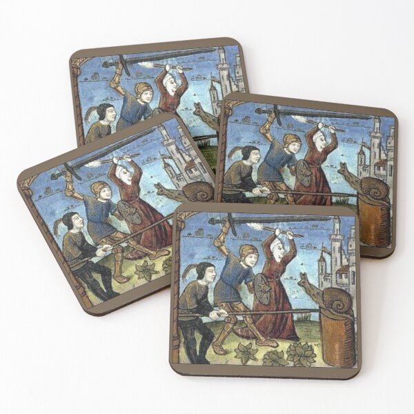 Item preview, "3 against one", medieval painting, 11th century AD designed and sold by PatronesKawai.
