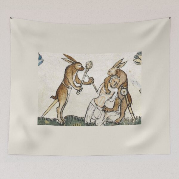 Item preview, "The Brotherhood of the Sly Rabbits", medieval painting, 8th century AD designed and sold by PatronesKawai.