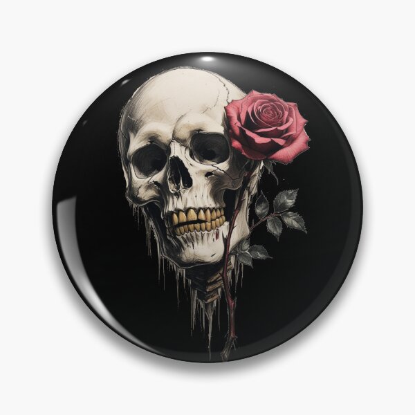 Item preview, skull flower designed and sold by Mauvais Genre.