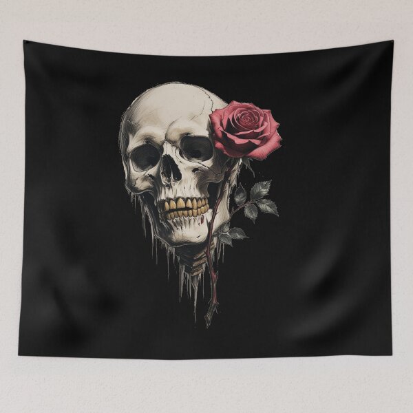 Item preview, skull flower designed and sold by Mauvais Genre.