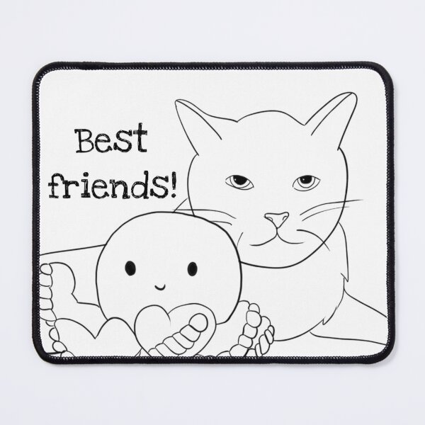 Item preview, cat and octopus plushie friends designed and sold by Designs by Nika.