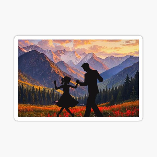 Father and Daughter Sticker