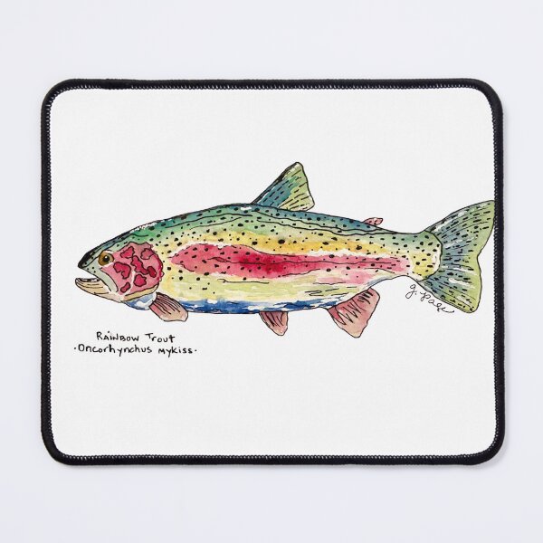 Item preview, Rainbow Trout Watercolor Illustration – Oncorhynchus mykiss by J Page Designs designed and sold by jpagedesigns.