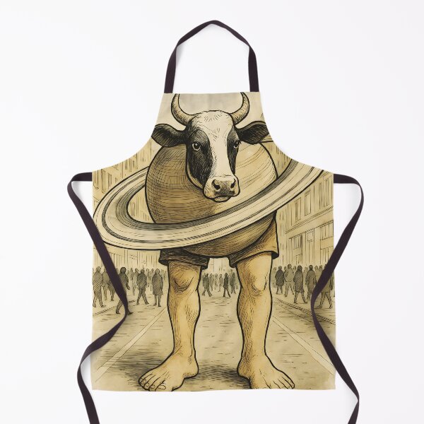 Item preview, La Vaca Saturno Saturnita the Cosmic Cow | Brainrot Watercolor Lineart designed and sold by EmeraldeaArt.