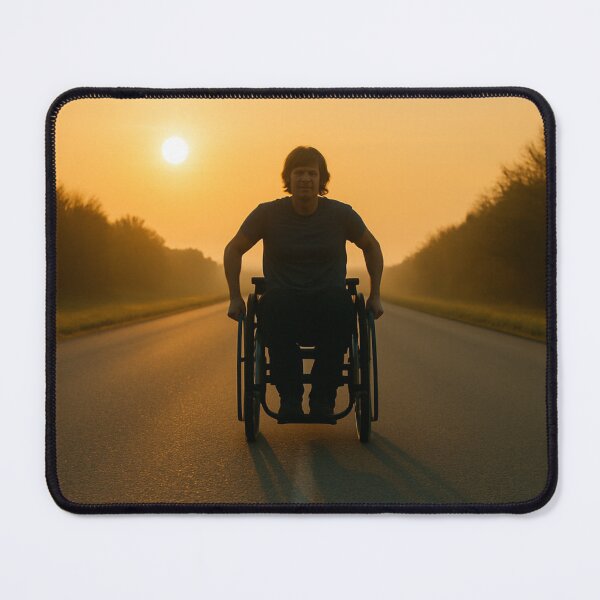 Item preview, "Pushing Forward – Wheelchair Journey at Sunrise" designed and sold by It's Wheelie Cool.