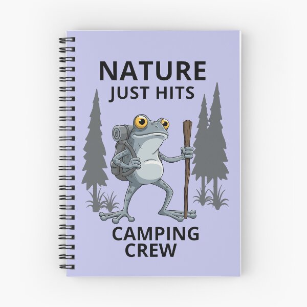 Item preview, Cool product of frogs on a camping trip- NATURE JUST HITS CAMPING CREW designed and sold by Gadget80.