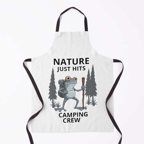 Item preview, Cool product of frogs on a camping trip- NATURE JUST HITS CAMPING CREW designed and sold by Gadget80.