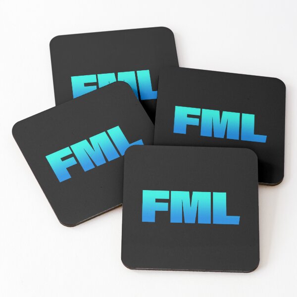 Item preview, FML in Blue and Teal BOLD Typography designed and sold by Memes N Lore .