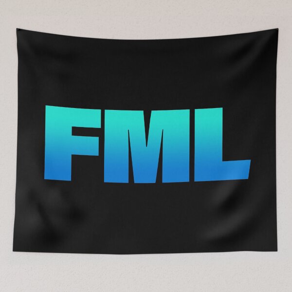 Item preview, FML in Blue and Teal BOLD Typography designed and sold by Memes N Lore .